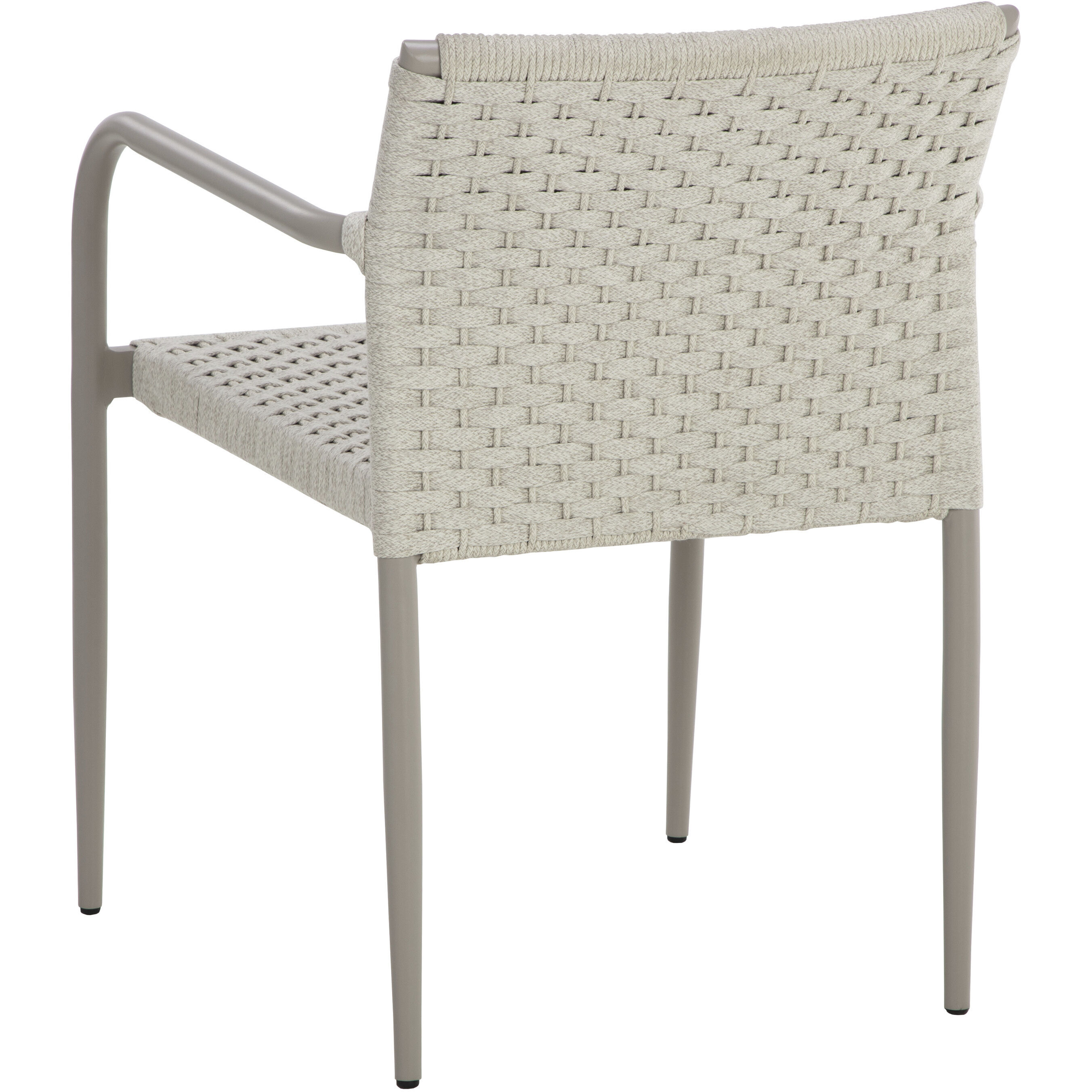 Casella Greige / Cream Outdoor Stackable Dining Armchair, Set Of 2